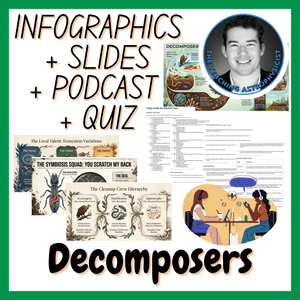 Decomposers | Infographics + Slides + Podcast + Quiz | Biology Set