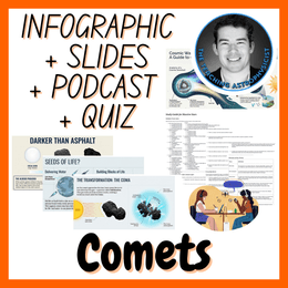 Comets | Infographic + Slides + Podcast + Quiz Space Science Set