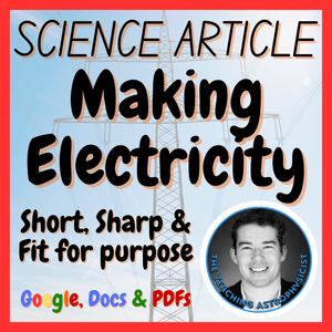 Making Electricity Science Reading Comprehension Passage &amp; Questions | Physics