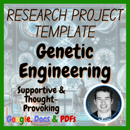 Genetic Engineering | Biology Science Research Project Template Digital + Print