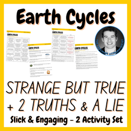 Earth Cycles | Strange But True Facts + 2 Truths &amp; a Lie 2 Activity Set Science