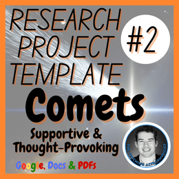Comets | Astronomy Research Project Template #2 | Webquest | Digital + Printable