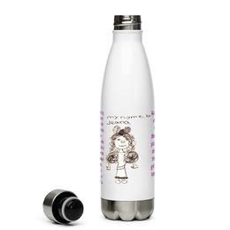 17-ounce, double-walled stainless steel water bottle &quot;What is in a name”  Jeana