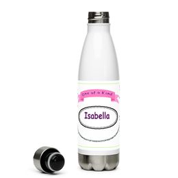 17-ounce, double-walled stainless steel water bottle &quot;What is in a name”  Isabella