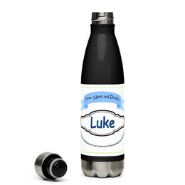 17-ounce, double-walled stainless steel water bottle “What is in a name”  Luke