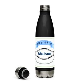 17-ounce, double-walled stainless steel water bottle “What is in a name”  Mason