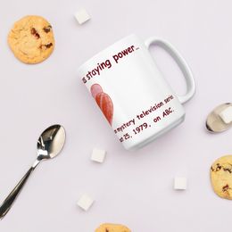 Fun nostalgia reminder so well done it has staying power “Hart to Hart” 15 oz Ceramic mug.