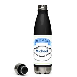 17-ounce, double-walled Stainless steel water bottle “What is in a name”  Michael