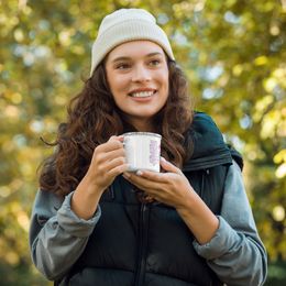 12oz happy camper unique Enamel Mug “What is in a name”  Olivia