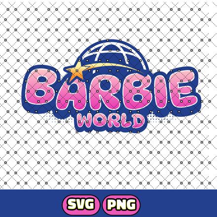 Barbie World Logo SVG. Barbie PNG Instant Download Files 
