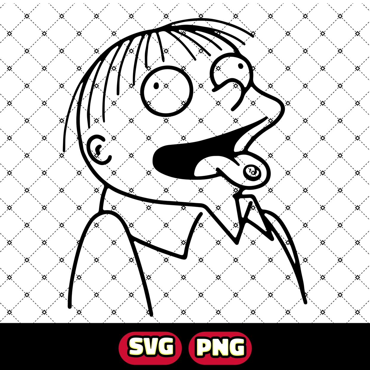 Funny Ralph Wiggum Taking Acid SVG and PNG file, available for instant ...