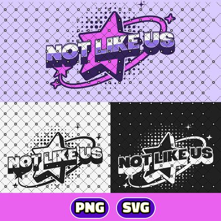 3 Kendrick Lamar Not Like Us Y2K Logo SVG Designs. Not Like Us 3 PNG Instant Download. 