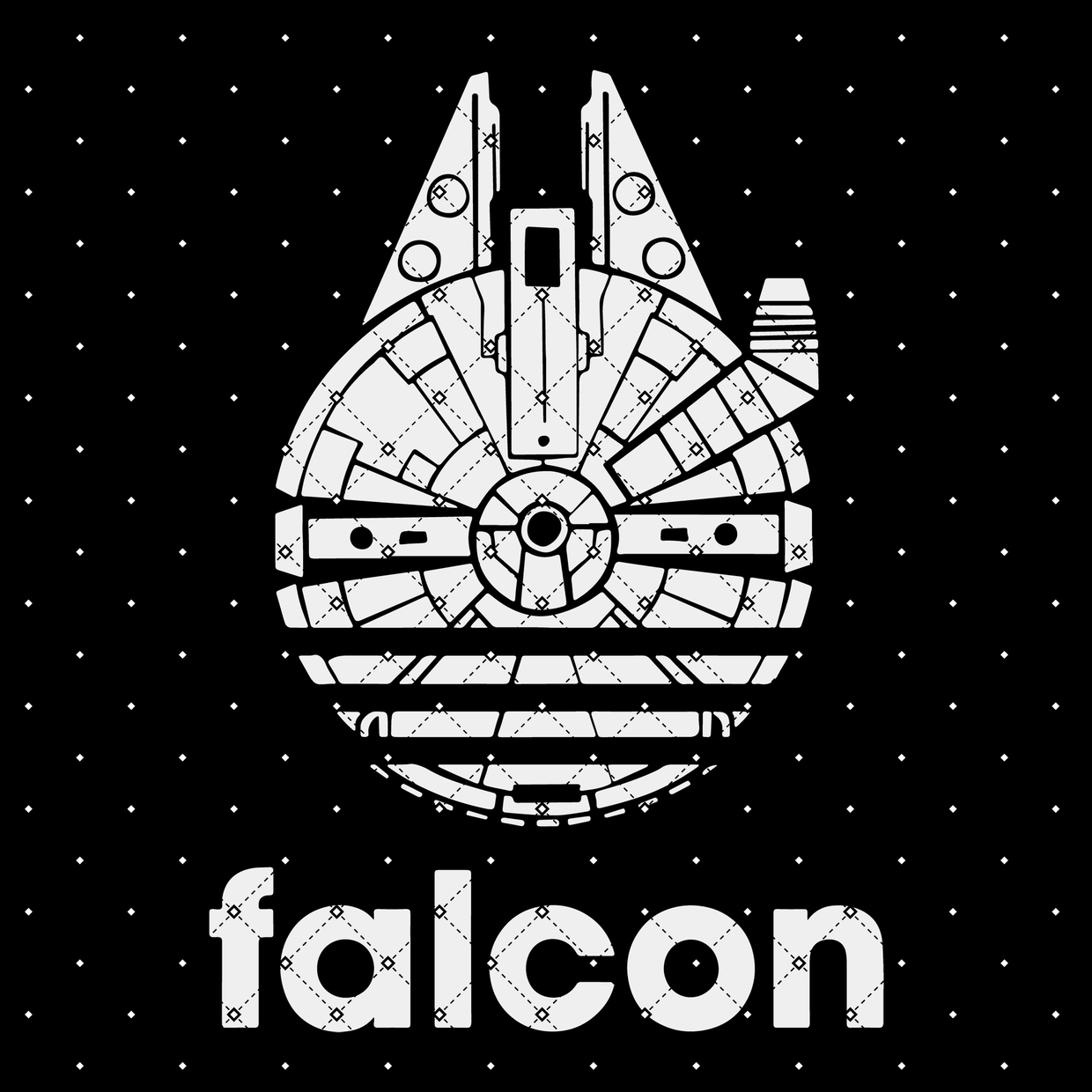 The Millennium Falcon Ship SVG, PNG Files. Star Wars SVG File