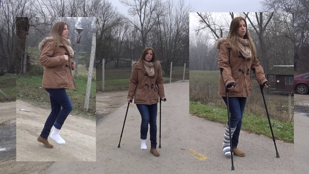 Lizzy - Hopping and crutching Making of Movie