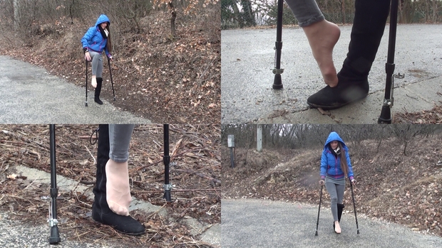 Bree - With crutches outside Part2