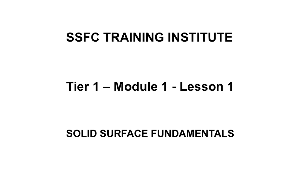 Tier 1 Module 1 Lesson 1 Introduction to Solid Surface Fabrication + Free Router Bit Limited Offer