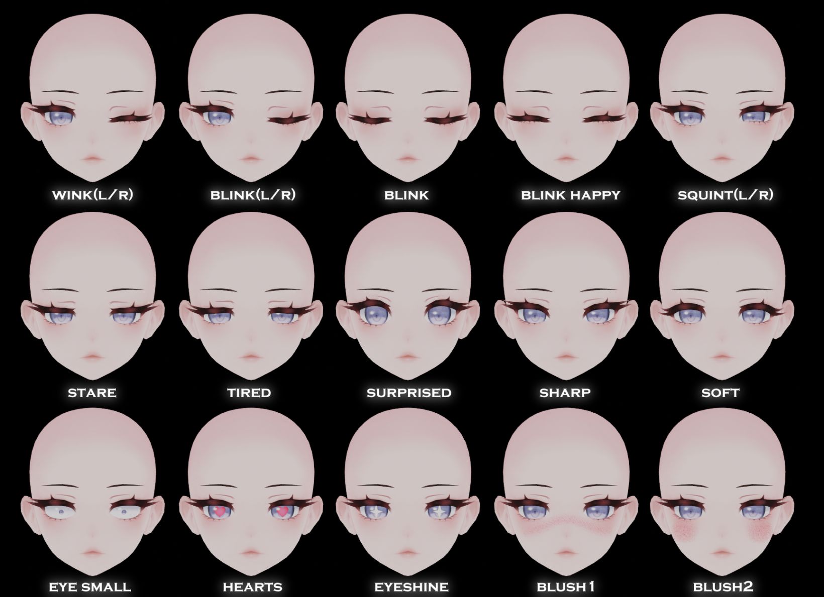 anime head, hair, eyes base by 3nViixx on DeviantArt