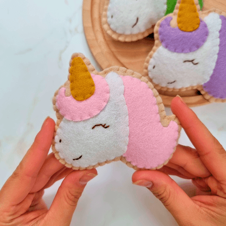 Felt Unicorn Cookie PDF Sewing Pattern - sew your own cute and easy felt food