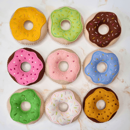 Felt Doughnut PDF Sewing Pattern and Tutorial, easy and beginner friendly