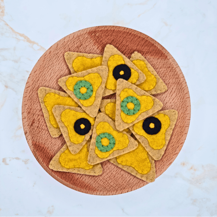 Felt Mexican Nachos PDF Sewing Pattern &amp; Tutorial, easy and beginner friendly