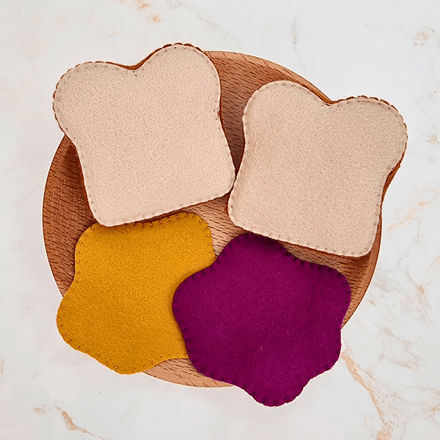 Felt Peanut Butter and Jelly PDF Sewing Pattern - easy and beginner friendly