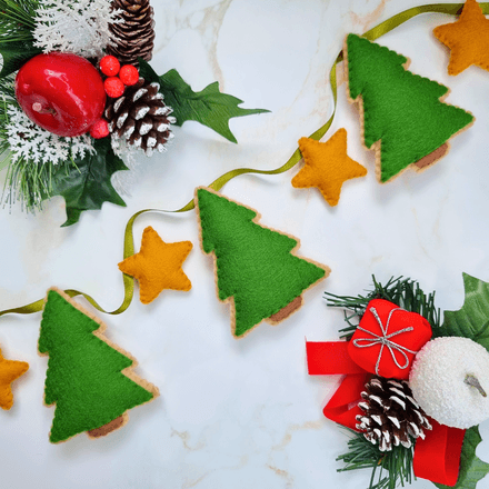 Felt Christmas Tree Ornament PDF Sewing Pattern, easy and beginner friendly