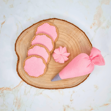 Felt piping bag and biscuit PDF Sewing Pattern with Tutorial, easy beginner-friendly