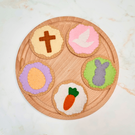 Felt Easter Cookie / Biscuit PDF Sewing Pattern, easy beginner felt food sewing pattern