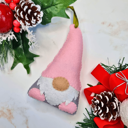 Felt Christmas Gonk PDF sewing pattern, easy and beginner-friendly festive ornament