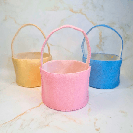Felt Basket PDF / SVG Sewing Pattern - Easter, Christmas, Spring, Autumn Home Decor, Gifting Hamper