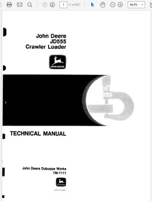 John Deere 555 Crawler Loader Technical Manual TM-1111