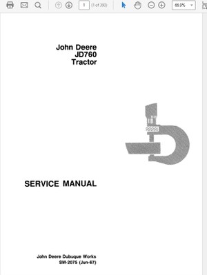  John Deere 760 Tractor Technical Manual SM-2075