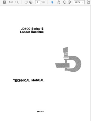  John Deere 500 Series B Loader Backhoe Technical Manual TM-1024