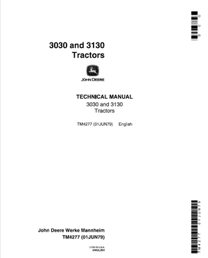 John Deere 3030, 3130 Tractors Technical Manual_EN 