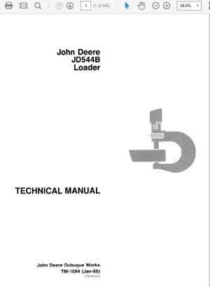  John Deere 544B Loader Technical Manual TM-1094