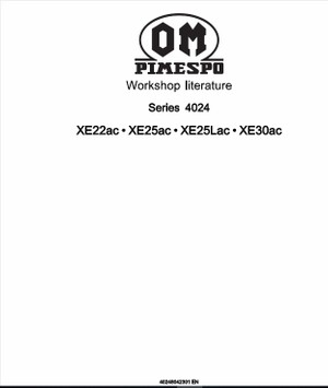 OM Pimespo XE22ac, XE25ac, XE25Lac, XE30ac Forklift Workshop Manual