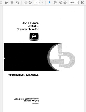 John Deere 450B Crawler Tractor Technical Manual TM-1033