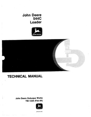  John Deere 544C Loader Technical Manual TM-1228