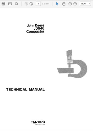 John Deere 646 Compactor Technical Manual TM-1073