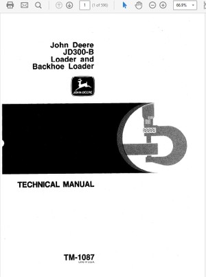  John Deere 300B Loader and Backhoe Loader Technical Manual TM-1087