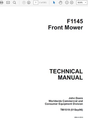  John Deere F1145 Front Mower TM-1519