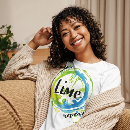 "relax lime repeat" Women Relaxed Fit