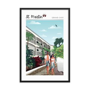 Stroll Through Grand-Case&quot; - St. Martin Framed Wall Art
