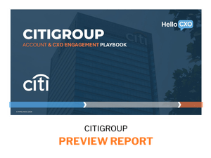 Citigroup - HelloCXO Executive &amp; Account Playbook 2026