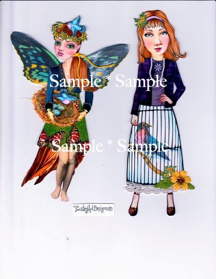 Paper Dolls Collage Sheet SET 4 - For your journal fun! Digital Download file