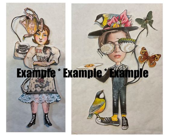 Paper Dolls Collage Sheet SET 3 - For your journal fun! Digital Download file
