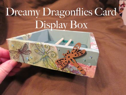 Display Box for Rolodex, Memorydex, Index Cards - DREAMY DRAGONFLIES