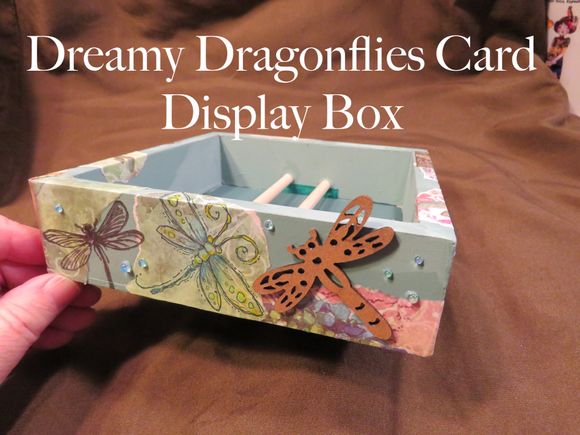 Display Box for Rolodex, Memorydex, Index Cards - DREAMY DRAGONFLIES