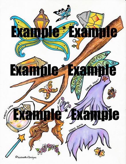 Dress Up Sheet for Julie Nutting Paper Dolls FAIRY 