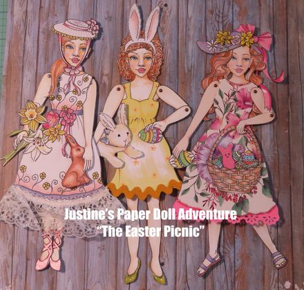 Justine&#x27;s Paper Doll Adevetnure EASTER DRESS UP SET - Digital Download